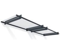 10' x 3' Palram Canopia Nancy 3000 Door Canopy - Grey (3.01m x 0.94m)