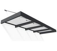 12â5 x 4â7 Palram Canopia Sophia XL 4000 Grey Clear Door Canopy (3.79m x 1.4m)