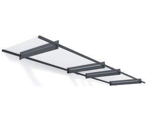 Palram Canopia 410mm Nancy Door Awning - Grey Clear