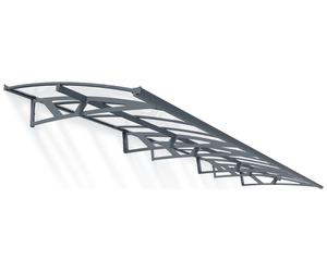 Palram Canopia 6690mm Amsterdam Door Cover Awning Grey Clear