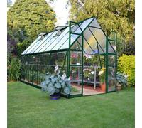 Palram - Canopia Balance 16X8 Ft Green Aluminium, Polycarbonate (Pc) & Steel Apex Greenhouse With Polycarbonate (Pc) Glazing