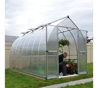 Palram Canopia Bella Long Aluminium Bell Shaped Greenhouse with Polycarbonate Panels - 8 x 16ft