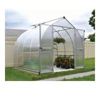 Palram 8 x 8 ft Bella Silver Aluminium Bell Shaped Greenhouse with Polycarbonate Panels