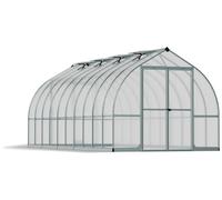 Palram 8 x 20 ft Bella Silver Extra Long Aluminium Bell Shaped Greenhouse with Polycarbonate Panels