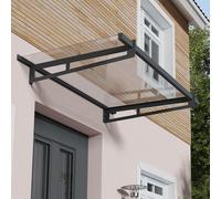 4â11 x 3â1 Palram Canopia Bremen 1500 Grey Clear Door Canopy (1.5m x 0.94)