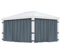 Palram - Canopia Grey Gazebo Curtain, Pack Of 4 (L)2120mm (W)4400mm