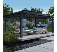 20' x 12' Palram Canopia Dallas 6100 Grey Garden Gazebo (6.12m x 3.64m)