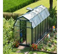 Palram - Canopia Eco Grow 14X6 Ft Green Polycarbonate (Pc) & Resin Apex Greenhouse With Polycarbonate (Pc) Glazing