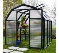 Palram - Canopia Eco Grow 6X6 Ft Green Polycarbonate (Pc) Barn Greenhouse With Acrylic Glazing