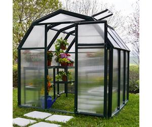 Palram - Canopia Eco Grow 6X6 Ft Green Polycarbonate (Pc) Barn Greenhouse With Acrylic Glazing