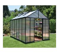 8'x12' Palram Canopia Glory Grey Large Polycarbonate Greenhouse (2.4x3.6m)