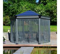 Palram - Canopia Grey Plastic Gazebo Netting, Pack Of 6 (L)2170mm (W)2320mm