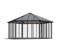 Palram - Canopia Grey Hexagonal Gazebo, (W)5.17M (D)5.95M - Assembly Required