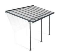 7' x 15' Palram Canopia Sierra Grey Clear Patio Cover (2.28m x 4.48m)