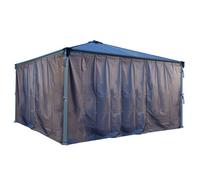 Palram - Canopia Grey Plastic Gazebo Curtain, Pack Of 4 (L)2170mm (W)4360mm