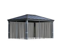 Palram - Canopia Grey Plastic Gazebo Netting, Pack Of 4 (L)2120mm (W)4400mm