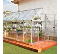6' x 14' Palram Canopia Harmony Large Silver Polycarbonate Greenhouse (1.85m x 4.26m)
