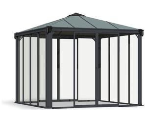 Palram Canopia Ledro 3000mm Square Grey Garden Gazebo