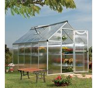 Palram - Canopia Mythos 10X6 Ft Silver Apex Greenhouse With Polycarbonate (Pc) Glazing