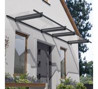 Door Awning 3ft x 14ft Palram Nancy Grey Structure & Clear Panels (4.2x0.9m)