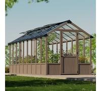 Palram Canopia Natura 8x22 Wooden Greenhouse