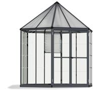 8ft Wide Palram - Canopia Oasis Hexagonal Greenhouse - Grey