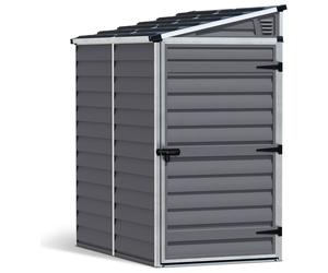 Palram Canopia Plastic Grey Pent Garden Storage Shed 4 x 6ft