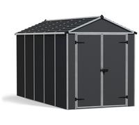 Palram Canopia Rubicon Plastic Grey Garden Shed 6 x 12ft