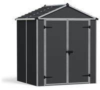 Palram Canopia Rubicon Plastic Grey Garden Shed - 6 x 5ft