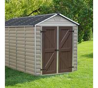 Palram Skylight Shed 6 x 12 Tan 2 Box - L378.6 x W185.4 x H217 cm in Beige Palram Beige