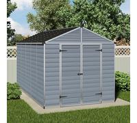 Palram - Canopia Skylight 12X8 Ft Apex Dark Grey Plastic 2 Door Shed