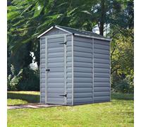 Palram - Canopia Skylight 6X4 Ft Apex Dark Grey Plastic Shed With Floor (Windowless)