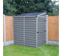 Palram - Canopia Skylight 6X4 Ft Pent Dark Grey Plastic Shed With Floor (Windowless)