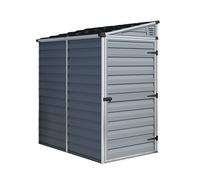 Palram - Canopia Skylight 6X4 Ft Pent Dark Grey Plastic Shed With Floor (Windowless)