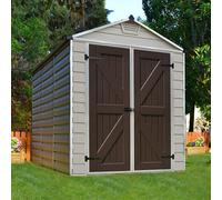 Palram - Canopia Skylight 8X6 Ft Apex Tan Plastic 2 Door Shed With Floor