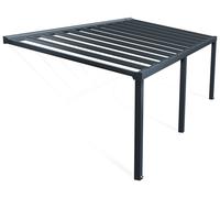 Palram Canopia Stockholm 3.4 x 8.1m Patio Cover Grey Clear