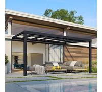 11x17 Palram Canopia Stockholm Grey Clear Patio Cover Roof Blinds Bundle