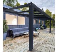 Palram - Canopia Stockholm Grey Patio Cover (H)3.4M (W)7.4M