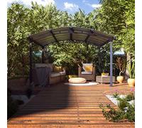 Palram - Canopia Tucson Grey Rectangular Garden Gazebo, (W)4.3M (D)3.59M