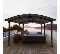 Garden Gazebo 12ft x 16.5ft Palram Canopia Tucson Open Grey Heavy Duty Gazebo