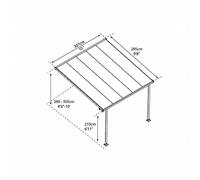 Palram Canopia Veranda Pergola Tuscany Patio Cover (3x3.05)
