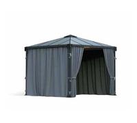 Palram - Canopia Canopia by Palram Square Martinique Gazebo Curtain Set - Grey, Grey