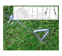 Palram Greenhouse Anchoring Kit for Skylight Sheds in Silver Palram Silver