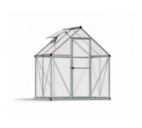 Palram Greenhouse Mythos 6X4 - Polycarbonate - L126 x W185 x H208 - Silver Palram Silver