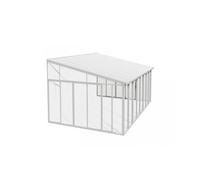 Palram Lean To Greenhouse Sanremo Veranda 4 x 4.25 - L435 x W385 x H310 cm in White Palram White