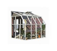 Palram Lean To Greenhouse Sun Room Clear 6 x 12 - L386 x W200.5 x H247 cm in White Palram White