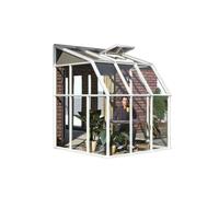 Palram Lean To Greenhouse Sun Room Clear 6 x 6 - L200 x W200.5 x H247 cm in White Palram White