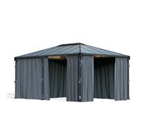 Palram Martinique Curtain Set for Rectangle Gazebo (Gazebo Not Included) in Grey Palram Grey