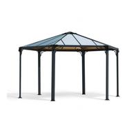 Palram Monaco Hexagonal Garden Gazebo - L450 x W390 x H289.5 cm - Grey Palram Grey
