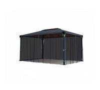 Palram Net Curtain Set for Rectangle Gazebo 4X (Gazebo Not Included) in Grey Palram Grey